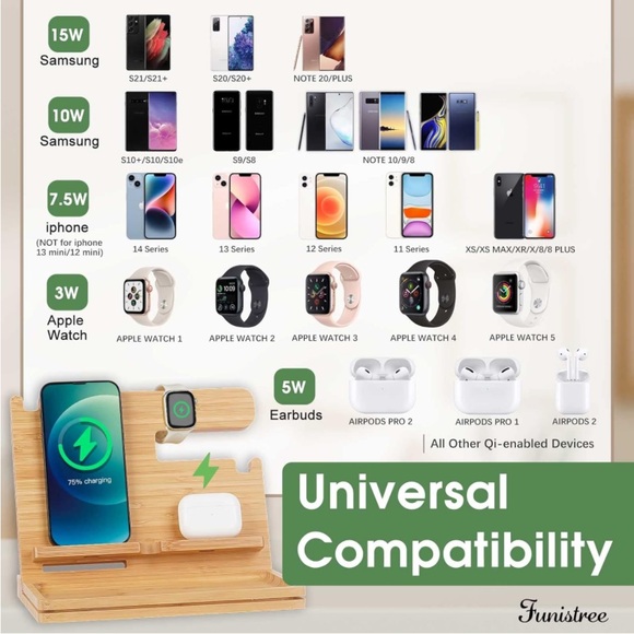 Bamboo Phone Docking Station for men/women..(NWT) - Picture 6 of 7